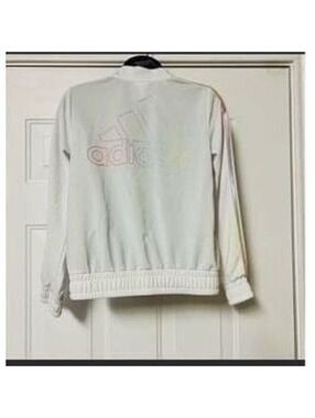 Adidas Soft Girl White Pastel Iridescent Holographic Pink Purple Stripe XL 14 XS